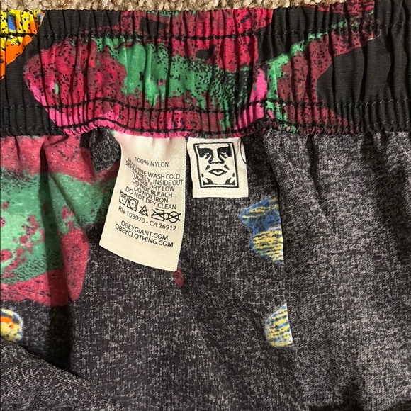 Obey Graphic Swim Shorts - Picture 3 of 5